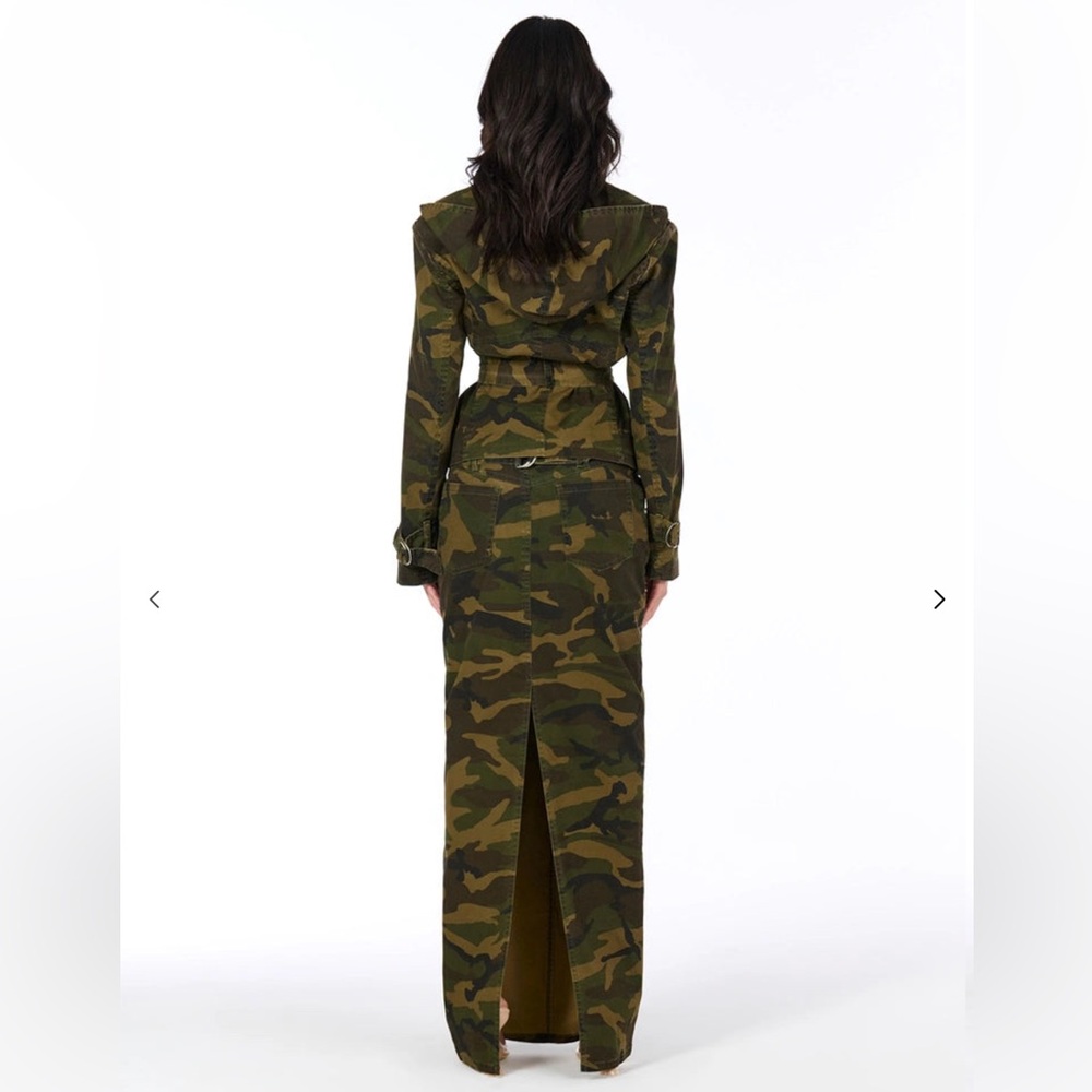 V-WAIST MAXI CAMO SKIRT - Picture 2 of 6